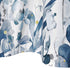 Blue and Grey Shower Curtain, Floral Shower Curtain with 12 Hooks, Teal Plant Shower Curtain, Botanical Nature Leaf Shower Curtain, Waterproof Shower Curtains for Bathroom