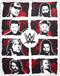 Silver Buffalo Unisex WWE Superstar Grid Ink Fleece Throw Red and Black 50-in. x 60-in. One Size