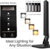 LAMPAT Dimmable LED Desk Lamp, 4 Lighting Modes (Reading/Studying/Relaxation/Bedtime), 5-Level Dimmer, Touch-Sensitive Control Panel, 1-Hour Auto Timer, 5V/1A USB Charging Port, Piano Black