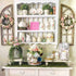 Rose Wreath Floral Wreath Classic Handmade Flowers for Front Door Wall Wedding Party Christmas Home Decor (13"-Pink)