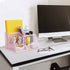 Desk Organizer Office Accessories, Multi-Functional Mesh Desk Organizer with 6 Compartments and 1 Drawer for Home, Office, School, Workshop, kitchen (Pink)