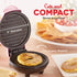Dash Mini Maker Portable Grill Machine + Panini Press for Gourmet Burgers, Sandwiches, Chicken + Other On the Go Breakfast, Lunch, or Snacks with Recipe Guide - Pink
