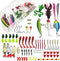 XYZsundy 90PCS Fishing Lures Kit Set Including Fishing Stuff Tackle Box Accessories Hooks, Worms, jigs, Fishing Bait for bass, Crappie ,Trout,Fishing Gifts for Men.