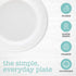 200 Count Disposable 6 Inch White Plastic Dessert Plates