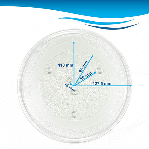 HQRP 10" / 25.5cm Glass Turntable Tray Compatible with Maytag, Magic Chef, Samsung, GE General Electric, Panasonic, JcPenney, Oster, Emerson, Daewoo, Rival, Ewave Microwave Oven Plate 10-inch 255mm