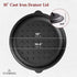 Cast Iron Lid - Fits 10-Inch" Lodge Skillet Frying Pans or Braiser + Silicone Handle Holder + Care Guide - 25.4-cm Pre-Seasoned Universal Replacement Cover - Indoor/Outdoor, Oven, Open Fire, BBQ Safe