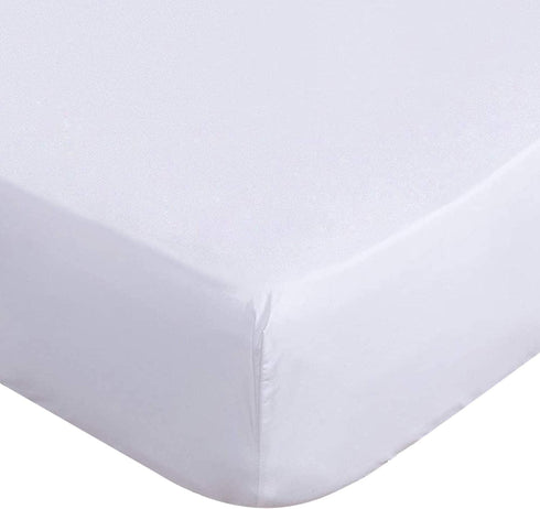 Lux Decor Collection Fitted Sheet - 16 Inches Deep Pocket Queen Sheets - Ultra Soft 1800 Thread Count Brushed Microfiber Fitted Sheet - Wrinkle, Fade & Shrinkage Resistant (White, Queen)