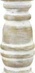 Stonebriar Decorative Worn White Wooden Pillar Candle Holder, Coastal Home Decor, Ocean Inspired Designs for Wedding Decorations, Parties, or Everyday Home, Large
