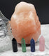 Luckeeper Healing Crystal Wands |4 PCS 2" Green Fluorite, Lapis Lazuli Crystal Wand & Rose Quartz Crystal Points,Black Obsidian| 6 Faceted Reiki Chakra Meditation Therapy