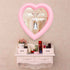Heart Makeup Mirror Heart Mirror Cosmetic Mirror Wall Desktop Mirror Bedroom Mirror Gift for Women (Light Pink)