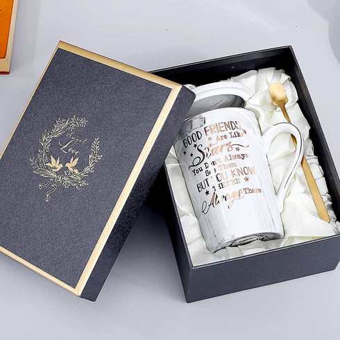 Biching Best Friend Birthday Gifts for Women - Birthday Gifts for Women Friends - Friendship Gifts for Women - Birthday Gifts for Male Friend, BFF, Sister, Women - Ceramic Marble Coffee Mug 14 Oz Grey