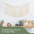 Livalaya Macrame Wall Hanging Garland - Beige 39?L x 19?W Modern Farmhouse Bohemian Woven Wall Decor for House, Apartment, Dorm, Fireplace, Bedroom, Baby Nursery, Party & Wedding Decorations, US Brand