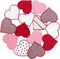 Valentine's Day Red Heart Placemats Set of 4, 15 Inch Round Place Mats for Dining Table, Mother's Day or Wedding Table Decoration,14th February Gifts