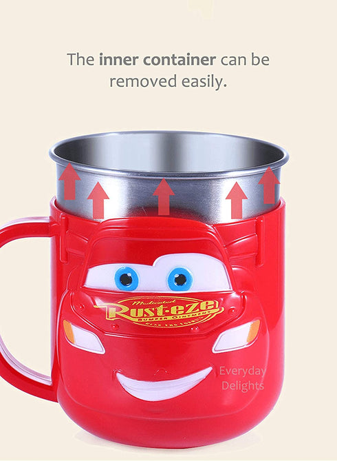 Disney 3D Mickey Red Durable Stainless Steel Insulated Cup with Lid, 250ml