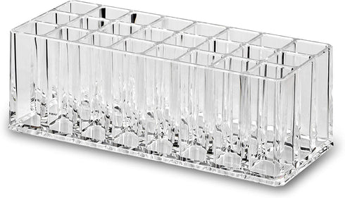 byAlegory Acrylic Makeup Beauty Brush Organizer | 24 Space Cosmetic Storage (CLEAR)