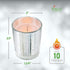 KISCO CANDLES: 10 Hour Votive Candles with Holders 12-Pack Silver Decorative Glass Home Decor, Beautiful Living Room, Kitchen, Bathroom Lighting | Long-Lasting Wax