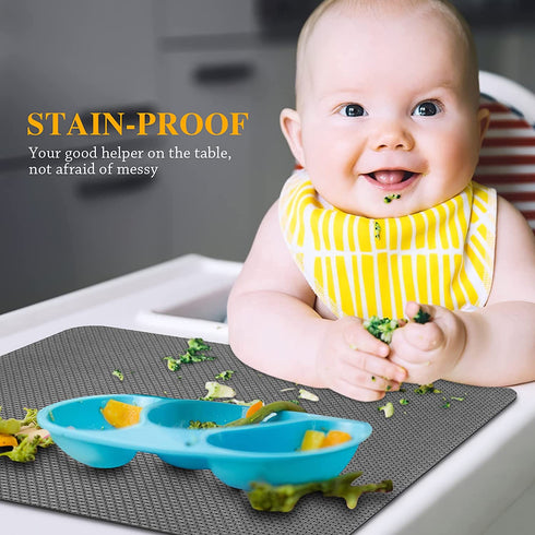 Placemats Set of 6, Placemat with Coasters Heat Stain Scratch Resistant Non-Slip Waterproof Oil-Proof Washable Wipeable Outdoor Indoor Place mats for Kitchen Dining Patio Table Kitchen Decor and Kids