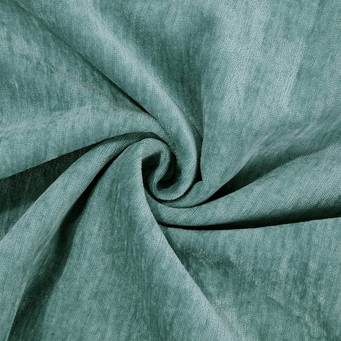 decorUhome Aqua Haze Decorative Throw Pillow Covers 20x20 Inch Set of 2, Farmhouse Chenille Pillow Covers, Velvet Trimmed Edge Pillow Cases for Couch Sofa