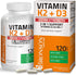 Bronson Vitamin K2 (MK7) with D3 Extra Strength Supplement Bone and Heart Health Non-GMO Formula 10,000 IU Vitamin D3 & 120 mcg Vitamin K2 MK-7 Easy to Swallow Vitamin D & K, 120 Capsules