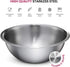 Stainless Steel Mixing Bowls (Set of 5) Stainless Steel Mixing Bowl Set - Easy To Clean, Nesting Bowls for Space Saving Storage, Great for Cooking, Baking, Prepping