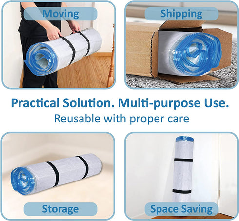 Crib Mattress Vacuum Bag, Protect & Compress Crib Mattress by 80%,Heavy Duty Zippered Crib Mattress Storage Bag for Moving Crib & Crib Storage, Infant Mattress Storage Bag