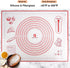 Extra Large Silicone Pastry Mat, Non-Slip with Measurement Non Stick, Large and Thick, for Fondant, Rolling Dough, Pie Crust, Pizza and Cookies - BPA Free Easy Clean Kneading Matts,24" x 32", Red