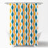 Lush Decor Mid Century Geo Shower Curtain, 72" x 72", Turquoise & Orange