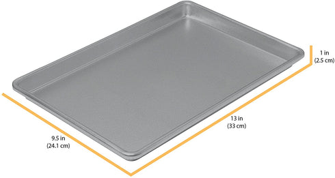 Chicago Metallic Commercial II Non-Stick Small Cookie/Baking Sheet, 12.25 by 8.75, Gray
