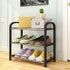 Small Shoe Rack?3-Tier Shoes Shelf Storage Multifunctional Lightweight Organizer Sturdy Metal Stackable Stand Footwear for Closet Living Room Bedroom bathroom(3 Tier Black Shoe Rack)