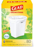 Glad Trash & Food Storage Medium Kitchen Drawstring Trash Bags 8 Gallon White Trash Bag, Gain Original Scent (Package May Vary), Fresh, 80.0 Count