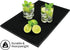S&T INC. Rubber Bar Mats, Coffee Maker Mats, or Countertop Spill Mats, 11.9 Inch x 17.8 Inch, Black, 2PK