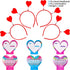 JOYIN 18 Packs Valentines Day Heart Headband with Card Headers for Classroom Exchange Prizes, Valentines Greeting Cards, Valentine Party Favors, Valentine Exchange Gifts