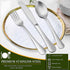 LIANYU 30 Piece Matte Silverware Set, Satin Finish Flatware Cutlery Set for 6, Include Knife Fork Spoon, Fancy Eating Utensils Tableware Set for Home Restaurant Party, Dishwasher Safe