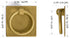 CBH Ring Plate Pulls 2.3 Inches - Set of 2 - Architectural, Interior Design, Furniture Cabinet Customization Hardware