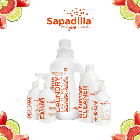 Sapadilla Grapefruit + Bergamot Biodegradable All-Purpose Cleaner Concentrate, 25 Ounce