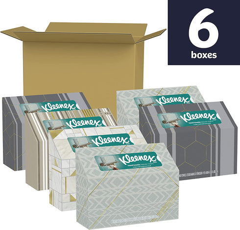 Kleenex Hand Towels, Single-Use Disposable Paper Towels, 6 Boxes, 60 Towels Per Box (360 Towels Total)
