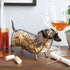 True Dachshund Cork Holder, Decorative Wine Cork Storage and Decor, Set of 1, Rustic Bronze Finish