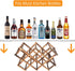 Callenbach Wine Rack Countertop, Wine Bottle Holder Table Wine Racks Freestanding Floor, Wooden Foldable 10 Bottles Wine Storage for Wine Cabinet, Home Kitchen, Dining Room, Pantry, Wine Cellar, Bar