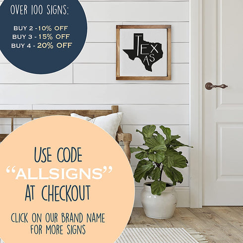Texas Home Sign - Rustic Farmhouse Texas Home Sign, Texas State Decor, Modern Farmhouse Texas Sign Decor, Texas Wood Sign, Texas Wood Wall Decor, Texas Wall Decor Wood, Texas Sign 12x12 Inch