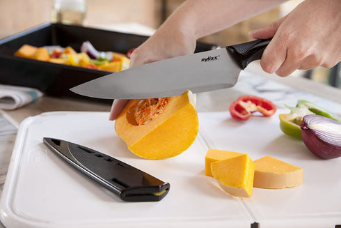 ZYLISS Chef's Knife with Sheath Cover, 7.25-Inch Stainless Steel Blade