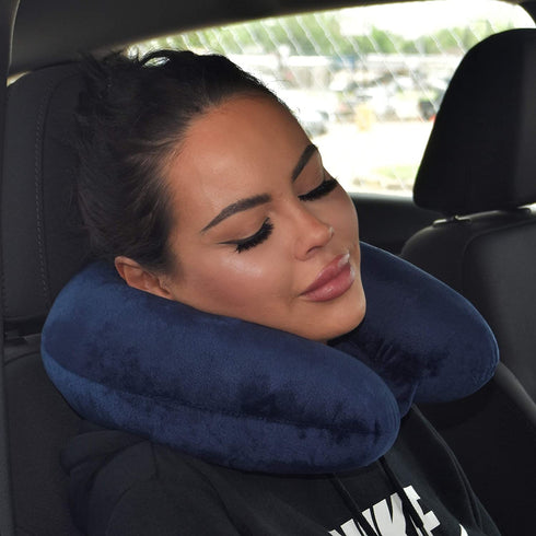 World's Best Feather Soft Microfiber Neck Pillow, Navy