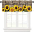 Window Valances Live Love Laugh Sunflower on a Wooden Board 1 Panel, 54 x 18 Inch Window Treatment Decor Curtains Rod Pocket Valances for Kitchen/Living Room