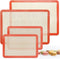 Silicone Baking Mats Set of 4(2 Half and 2 Quarter) Sheet Non Stick Reusable Silicone Pastry Baking Mat for Bake Pans & Rolling - Macaron Making Counter Mat, Dough Rolling Mat