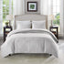 Comfort Spaces Kienna Quilt Set-Luxury Double Sided Stitching Design All Season, Lightweight, Coverlet Bedspread Bedding, Matching Shams, Twin/Twin XL(66"x90"), Gray