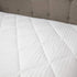 Soft-Tex Restonic 300 Threadcount Striped Mattress Pad, King, White