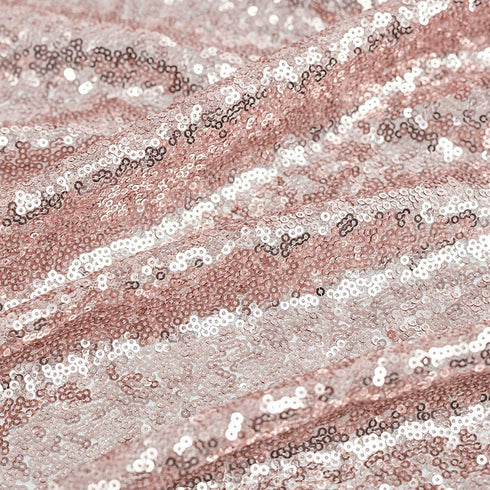 Hahuho 50x80 inch Rectangular Sequin Tablecloth Rose Gold, Glitter Tablecloth for Bridal Shower Decorations, Birthday, Wedding, Dessert, Banquet?50x80 Inch, Rose Gold?