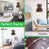 Lantoo Night Light Wall Clock, Luminous Wall Clock with Numerals & Hands Glow in Dark, Cat Wooden Wall Clock, Entirely Silent Wall Clocks Battery Operated for Kitchen Living Room Bedroom