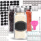 Spice Jars - Spice Containers - Spice Jar - 14 Square Glass Spice Bottles (4 oz) with 60 Chalkboard Labels, Chalk Marker, Stainless Steel Lid, Shaker Insert Tops, Funnel - Complete Organizer Set