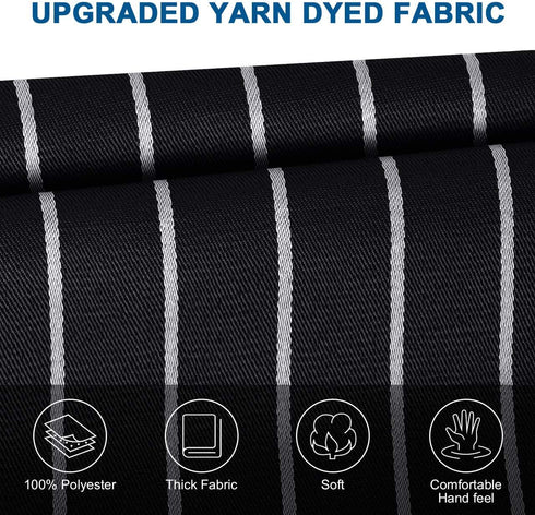 Syntus 2 Pack Waterdrop Resistant Bib Apron with 2 Pockets & 1 Pack 100% Polyester Yarn Dyed Apron with 3 Pockets