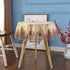 QsyyHome Jacquard Gold Small Round Lace Embroidery Tablecloth End Side Card Table Cover Kitchen Dining Room Tabletop Decorations 35 inch